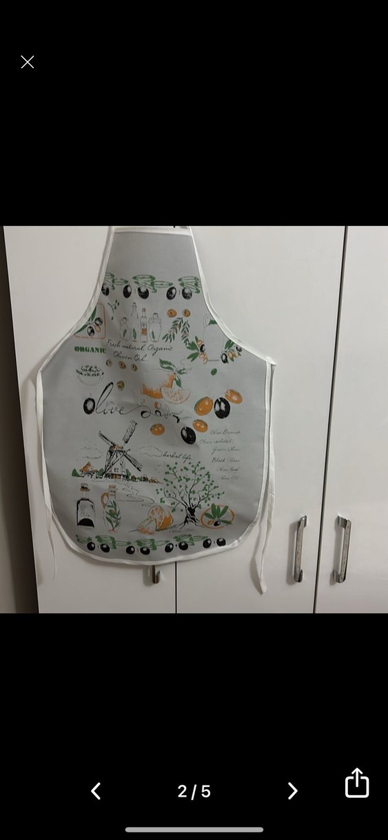 Baskılı Gri Mutfak Önlüğü - Görsel 3