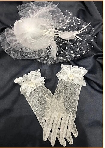 Nikah eldiven ve şapkası