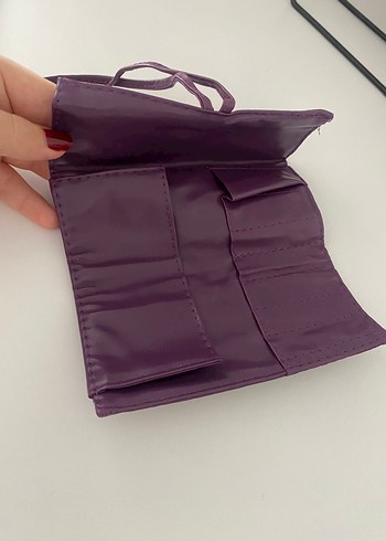 Beden gri Renk Gri Fermuarlı Kadın Makyaj Çantası