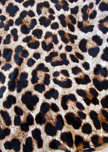 s Beden Kadın Leopar Desenli Midi Etek
