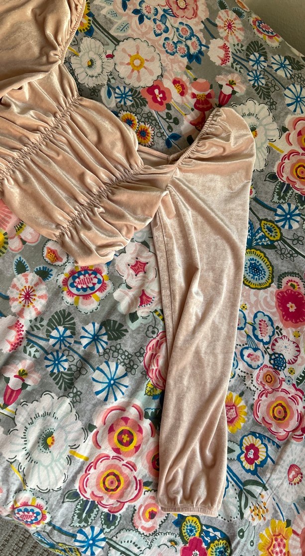 Bej Retro Bohem Kadın Bluz - Görsel 2