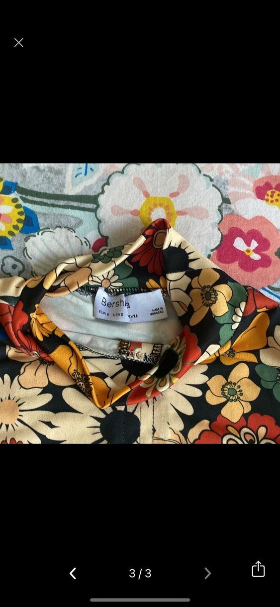 Çiçek Desenli Bluz - Görsel 3