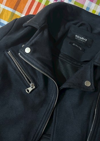 Kadın Siyah Süet Kemerli Ceket - Görsel 3