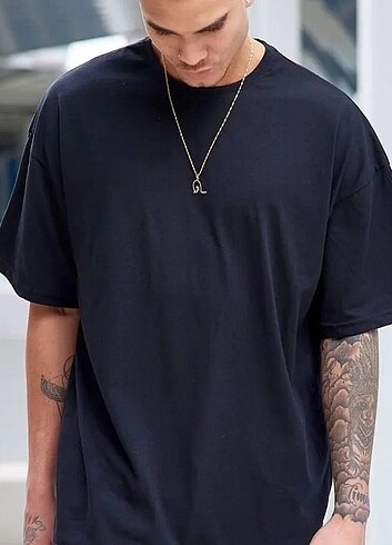 l/xl Beden mavi Renk Erkek Oversize T-shirt