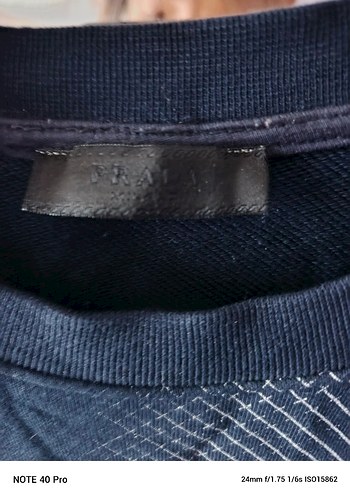 l Beden Prada Erkek Siyah Uzun Kollu Sweatshirt