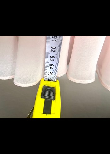 40 Beden Pudra Pileli Tül Uzun Kollu Elbise (sonda üstümde duruşu var)