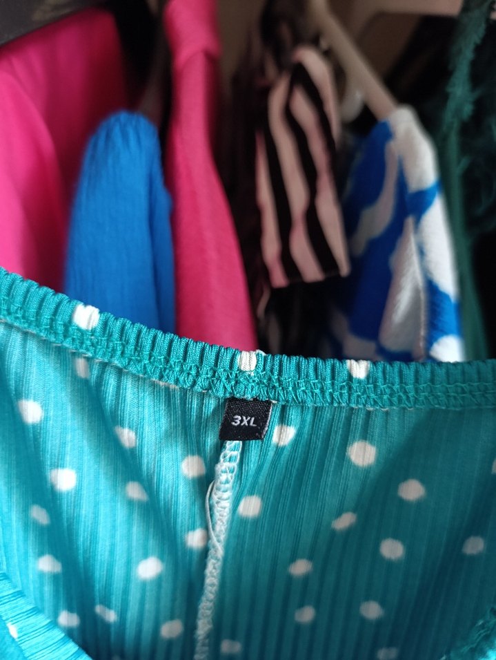 Puantiye Desenli Turkuaz Elbisesi - Görsel 5