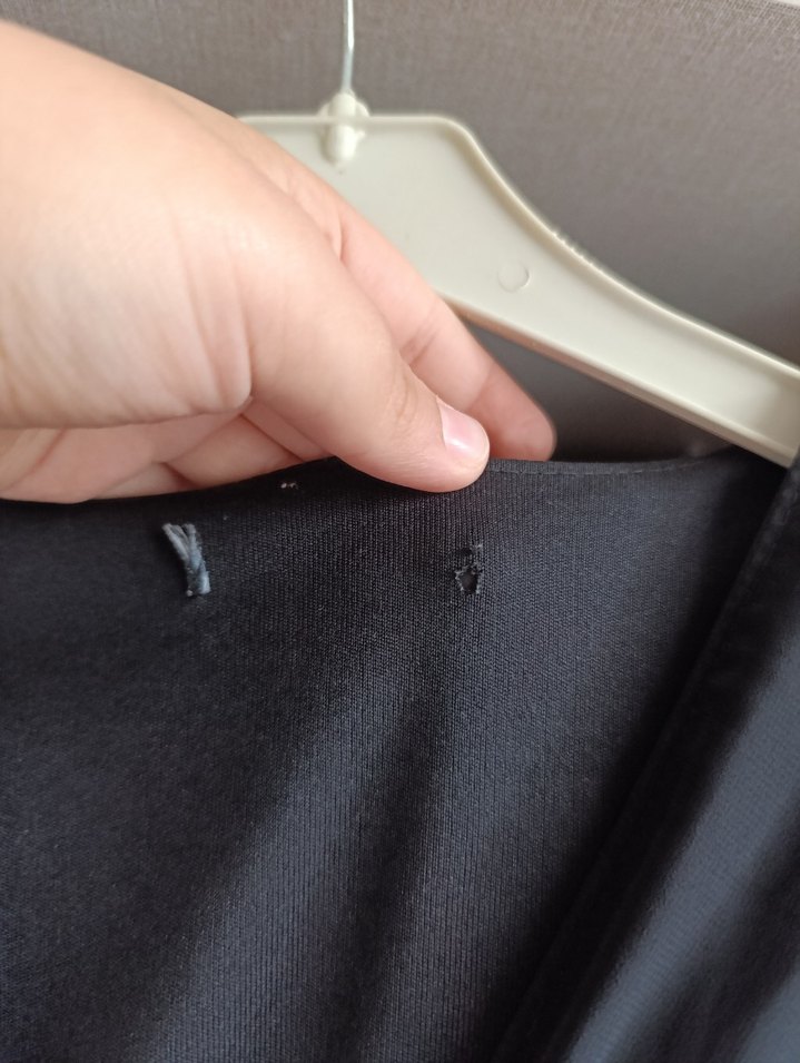 Drapeli Siyah Uzun  Elbise - Görsel 4