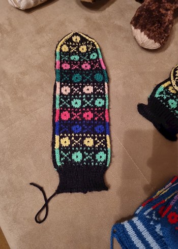 38 Beden El örgüsü çorap patik