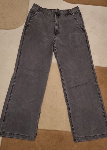 Zara Gri Bol Kesim jean pantalon