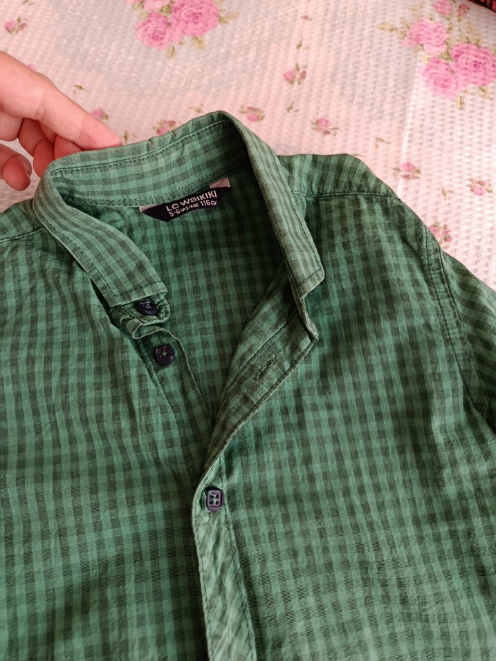 LC Waikiki Haki Yeşili Erkek Çocuk Gömlek - Görsel 2