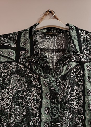 Bohem Desenli Hoş Uzun Kollu Gömlek - Görsel 2