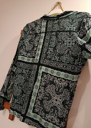 Bohem Desenli Hoş Uzun Kollu Gömlek - Görsel 4