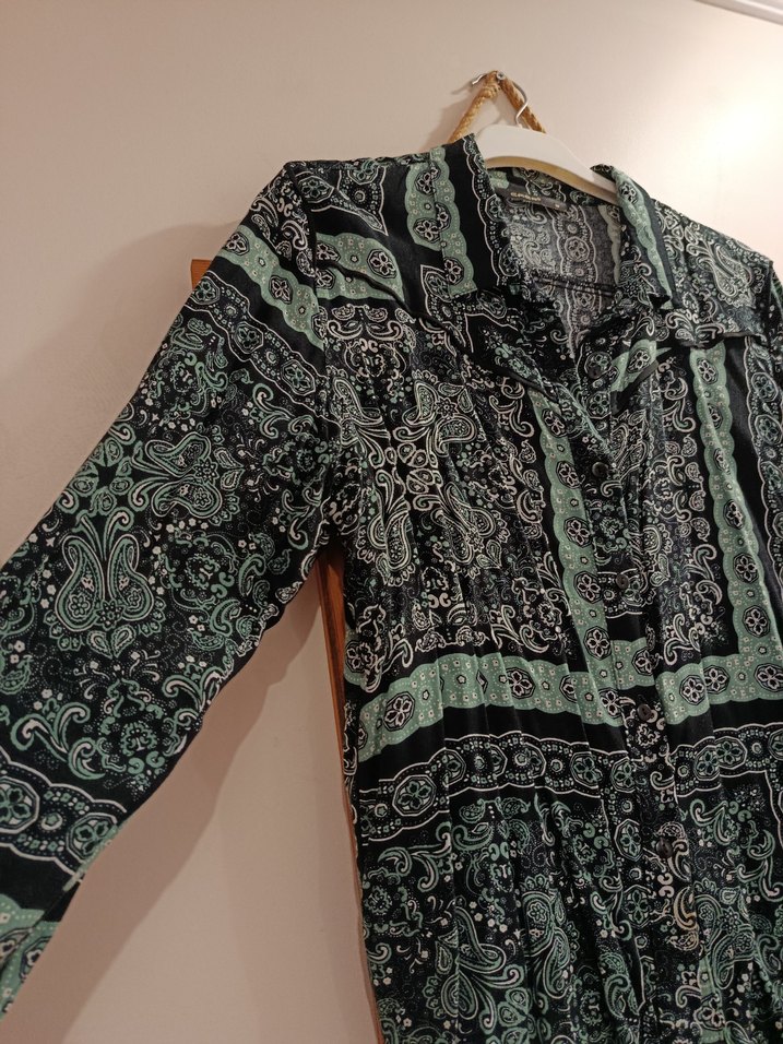 Bohem Desenli Hoş Uzun Kollu Gömlek - Görsel 3