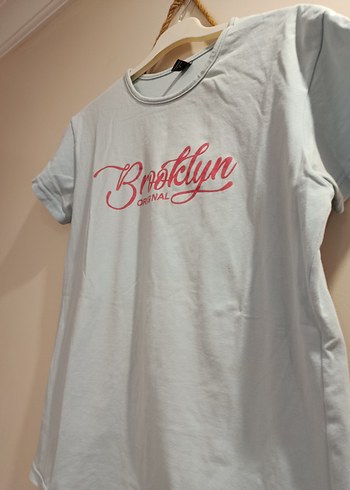 Buz Mavisi Baskılı Kadın Tişört - Görsel 3