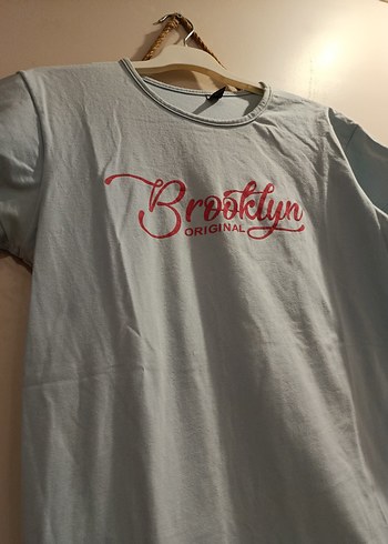 Buz Mavisi Baskılı Kadın Tişört - Görsel 4