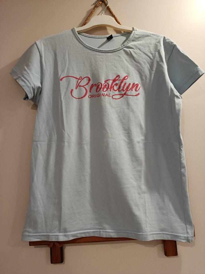 Buz Mavisi Baskılı Kadın Tişört - Görsel 2