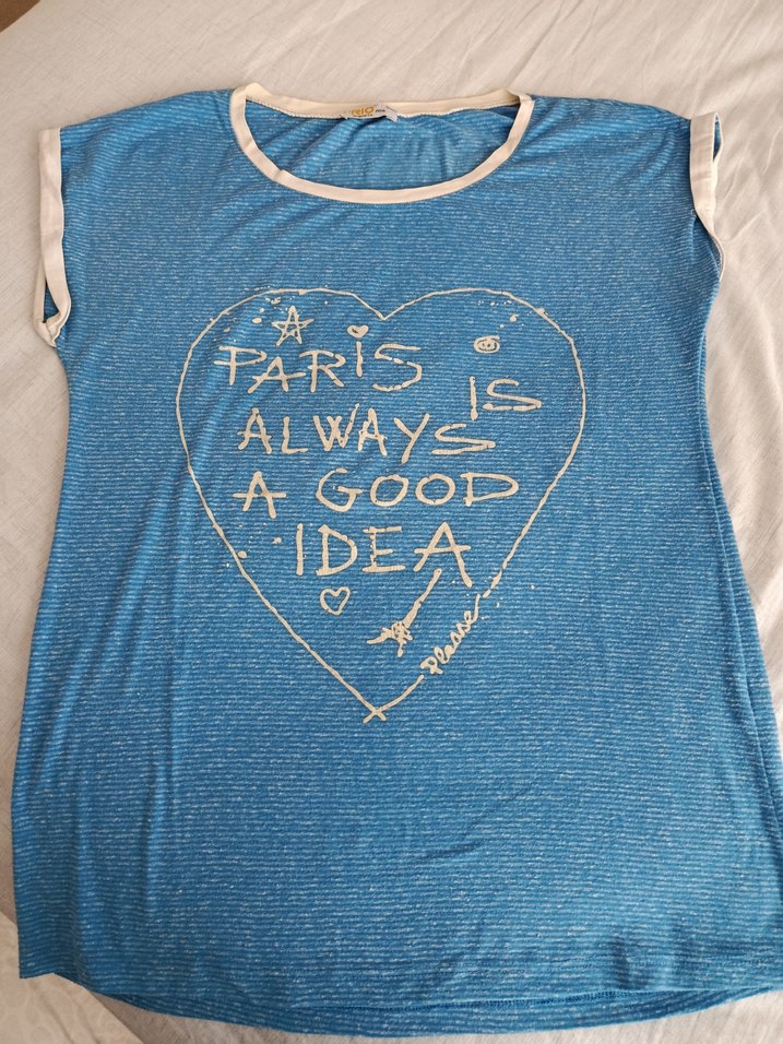 Mavi Bayan Tşört - Görsel 2