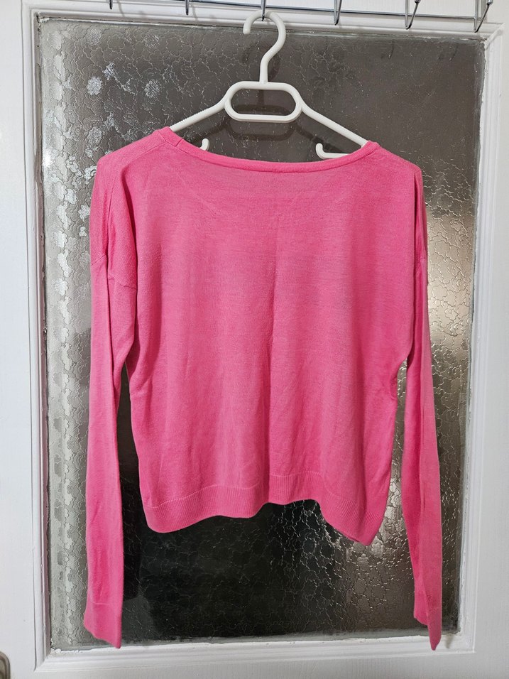 Pembe Uzun Kollu Kadın Triko - Görsel 5