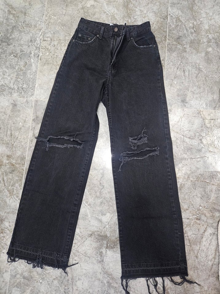 Yırtık Detaylı Kadın Kot Pantolon - Görsel 3