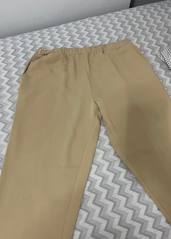46 Beden Bej Kadın krep kumaş pantalon