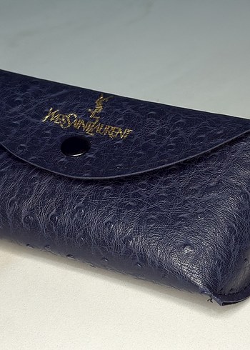 Yves Saint Laurent Lacivert Kapakli Cuzdan