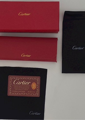 Cartier Kirmizi Siyah Sik Aksesuar Seti