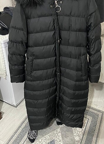 xl Beden Kadın siyah şişme mont