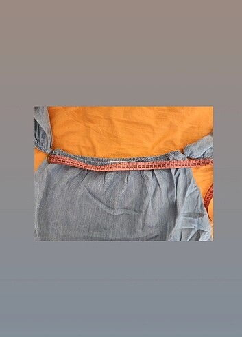 m Beden Koton Omuz Detaylı Nakışlı Denim Bluz