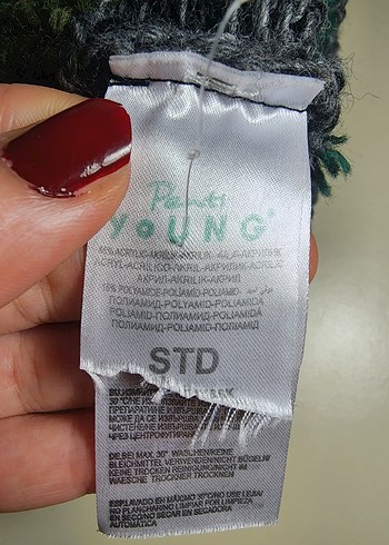 Renkli Kadın Örgü Bere Ponponlu - Görsel 3