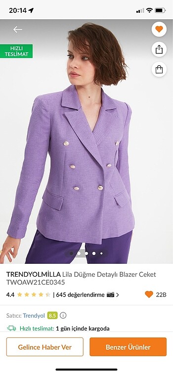 Trendyol milla blazer ceket