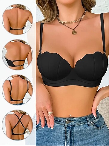 diğer Beden siyah Renk Destekli push up sütyen 75B