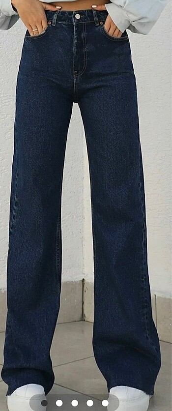 34 Beden 90s yüksek bel lavicert palazzo pantalon