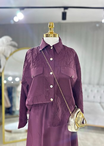 Mor İşlemeli Kadın Takım Elbise - Görsel 9