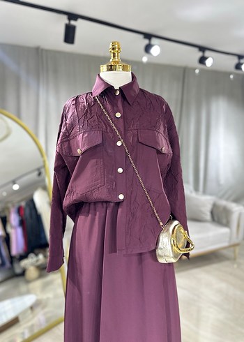 Mor İşlemeli Kadın Takım Elbise - Görsel 3