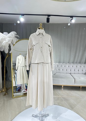 Drapeli Beyaz Kadın Ceket - Görsel 3