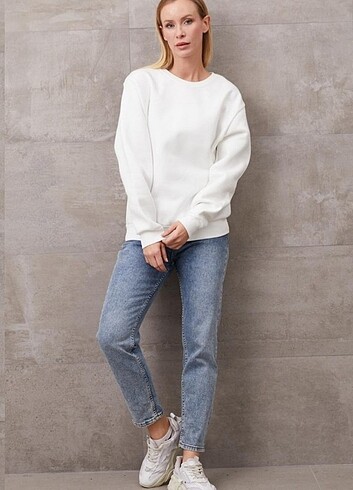 xl Beden beyaz Renk Sweatshirt