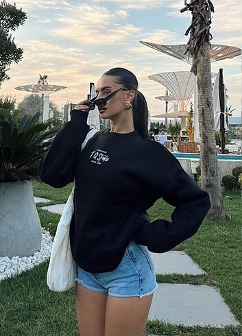 m Beden Sweatshirt, oversize / kalın kumaş