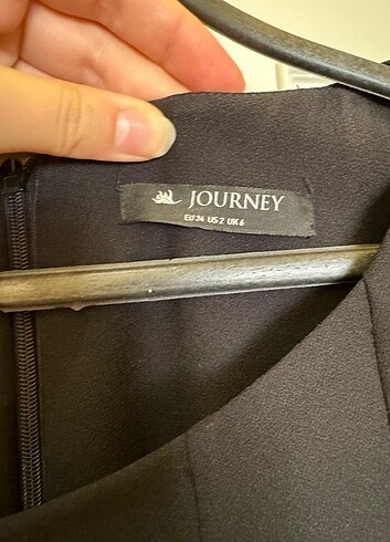 Journey Journey markalı siyah pileli diz boyu elbise