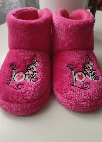 Kız Çocukları İçin Renkli Nakışlı Sıcak Terlik panduf - Görsel 2