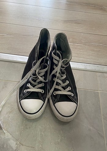 Converse Siyah Converse All Star Yüksek Topuklu Spor Ayakkabı