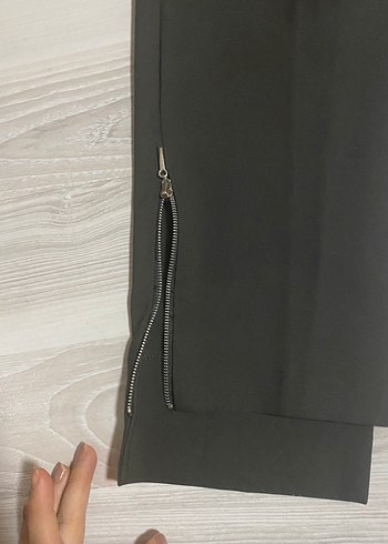 Kadın Haki Regular Fit Cigarette Pantolon - Görsel 10