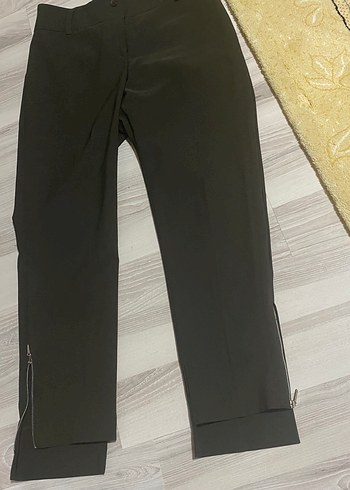 Kadın Haki Regular Fit Cigarette Pantolon - Görsel 2