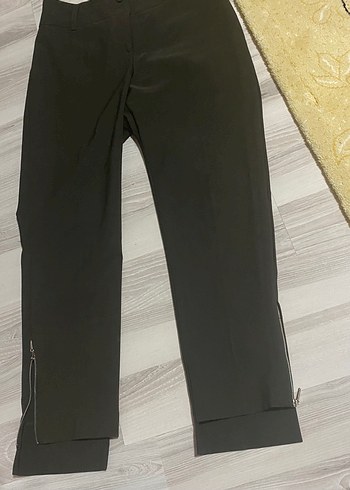 Kadın Haki Regular Fit Cigarette Pantolon - Görsel 3