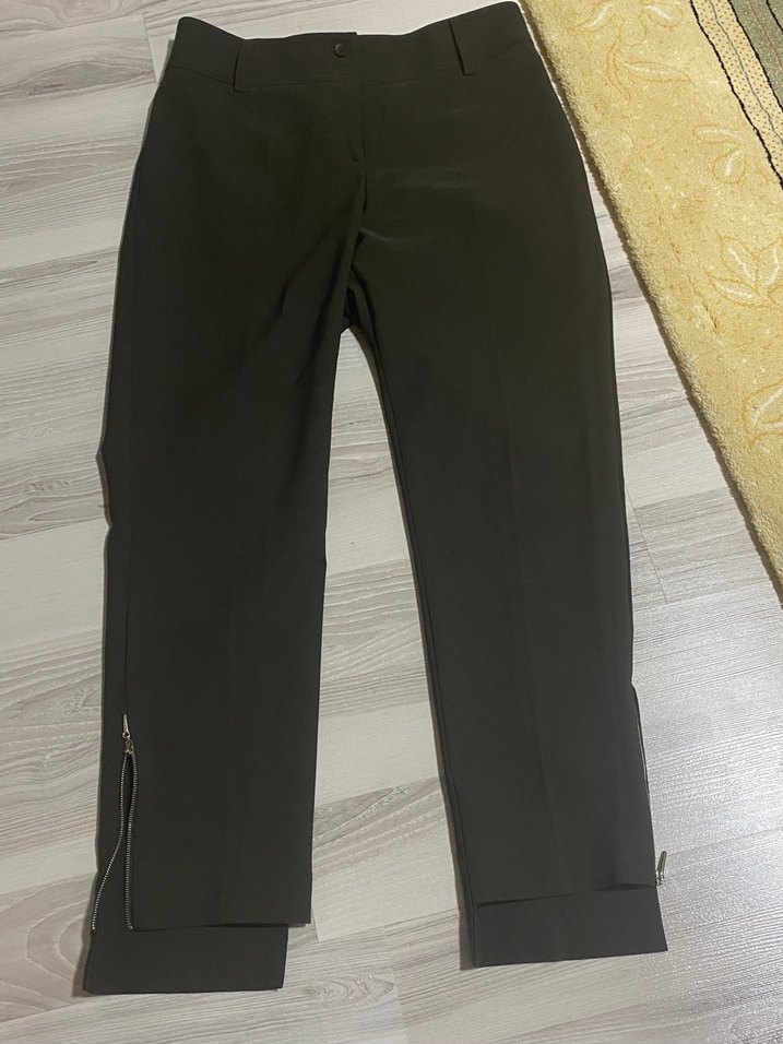 Kadın Haki Regular Fit Cigarette Pantolon — görsel 9/13