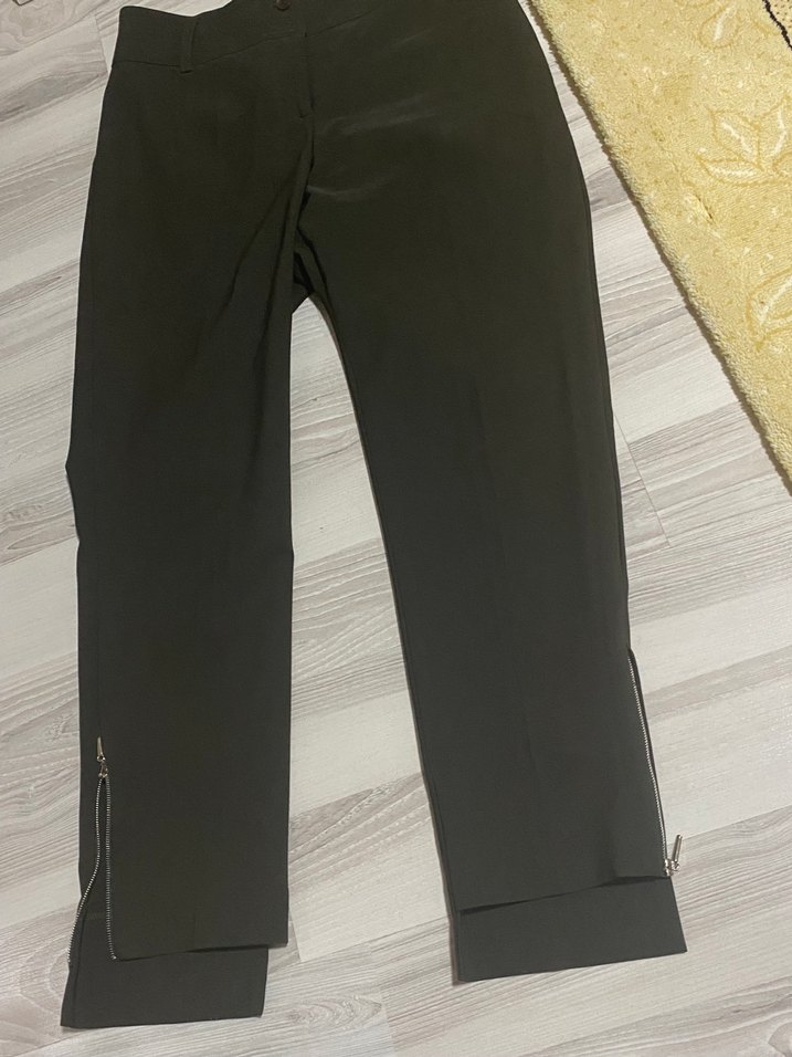 Kadın Haki Regular Fit Cigarette Pantolon — görsel 8/13