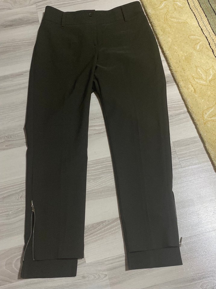 Kadın Haki Regular Fit Cigarette Pantolon - Görsel 5