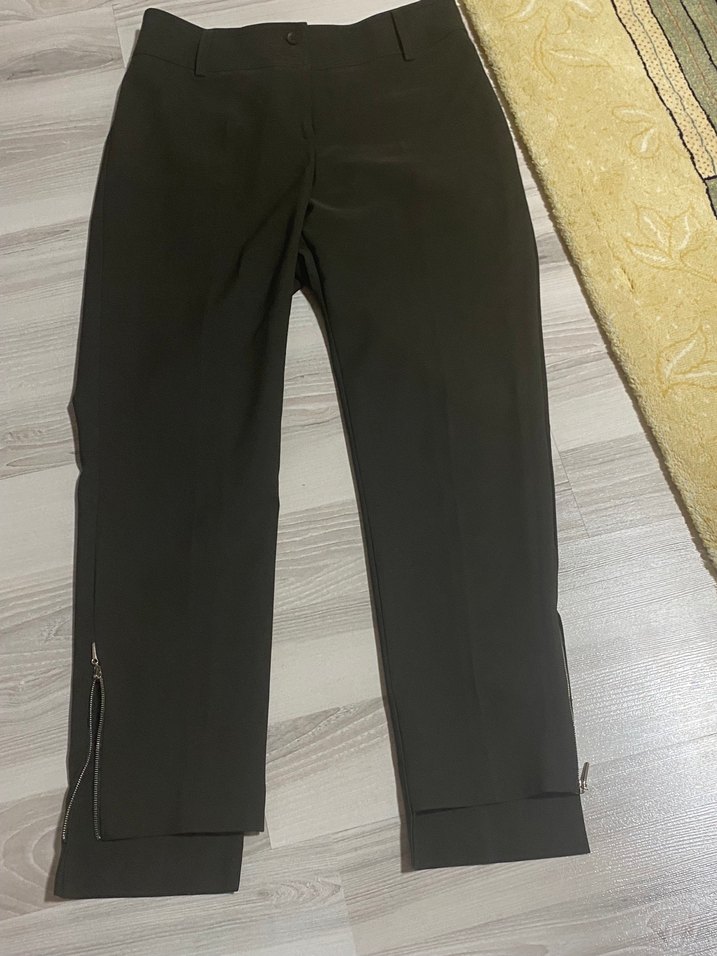 Kadın Haki Regular Fit Cigarette Pantolon — görsel 7/13