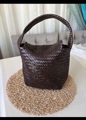 Massimo Dutti Massimo dutti Deri Örgülü Kadın Çanta