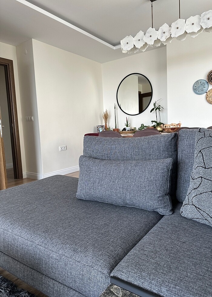 Kırlent kılıfı açık gri - Görsel 4